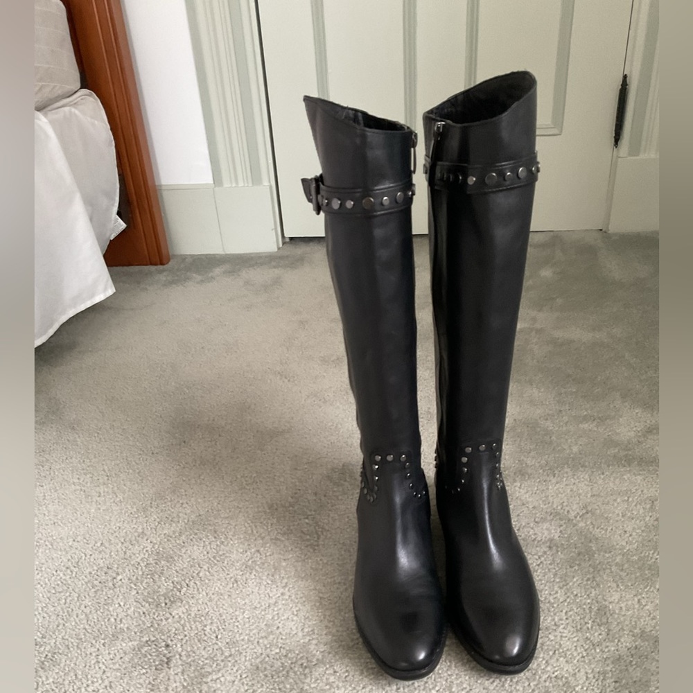 Black leather Paxton riding boots Sam Edelman US 7.5